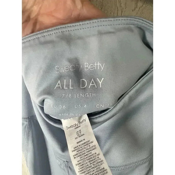 Sweaty Betty Women's All Day 7/8‎ Leggings Blue Size 4 - Picture 8 of 9